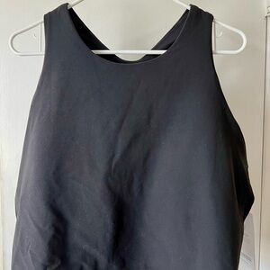 Athleta Transcend Cropped Black Top